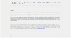 Desktop Screenshot of framejournal.org